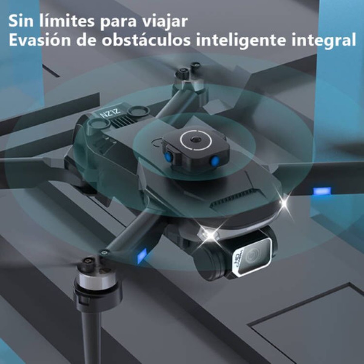 Mini drone ZLL SG101 PRO con dual cámara 4K negro 2.4GHz 3 baterías.