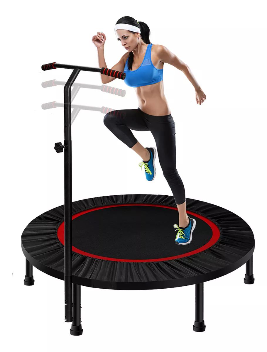 Trampolin Fitness Con Barra Ajustable Para Adulto Niños