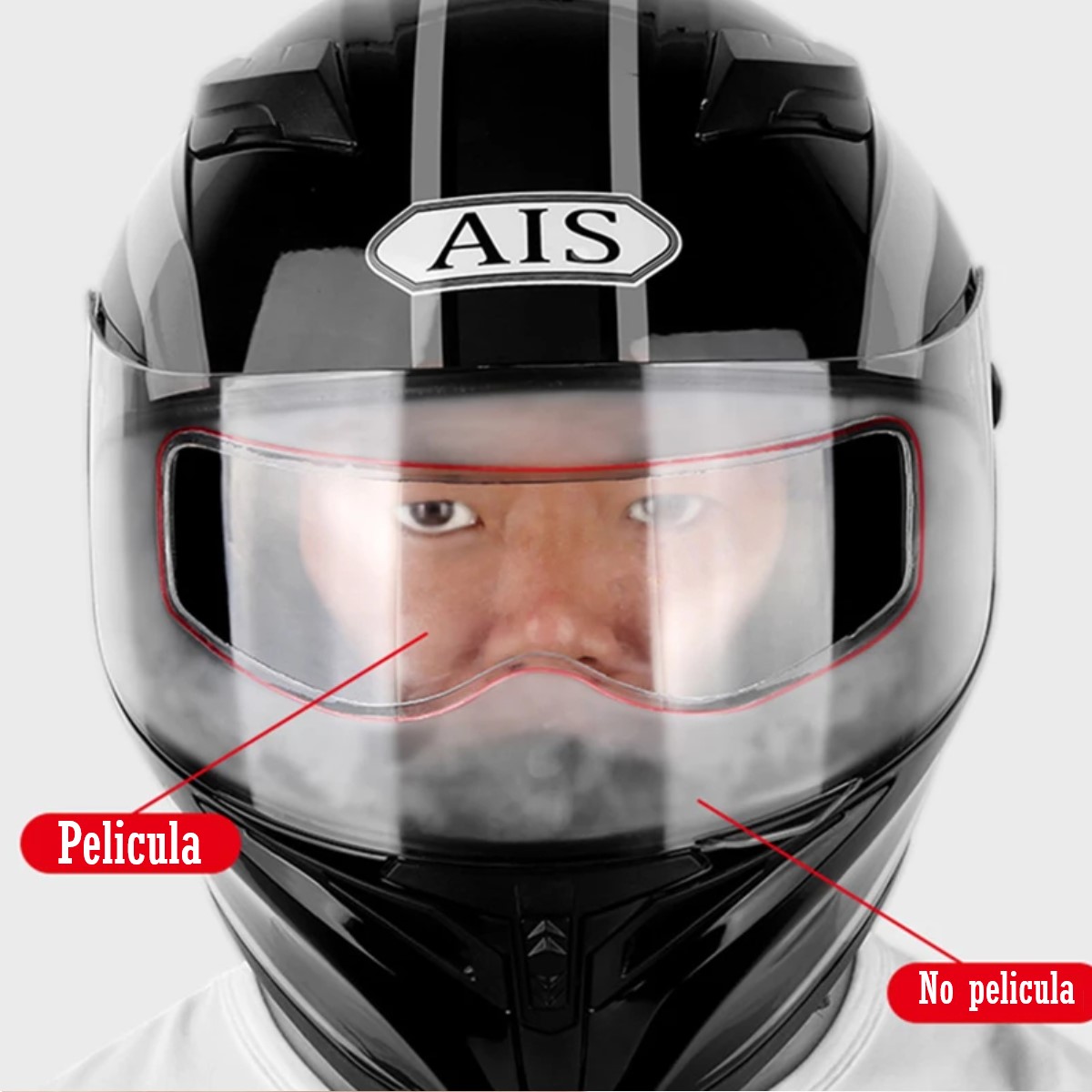 Película Anti-Niebla Universal Para Visor De Casco De Moto - Transparente, Fácil Instalación, Para K3, K4, AX8, LS2, HJC Y Más