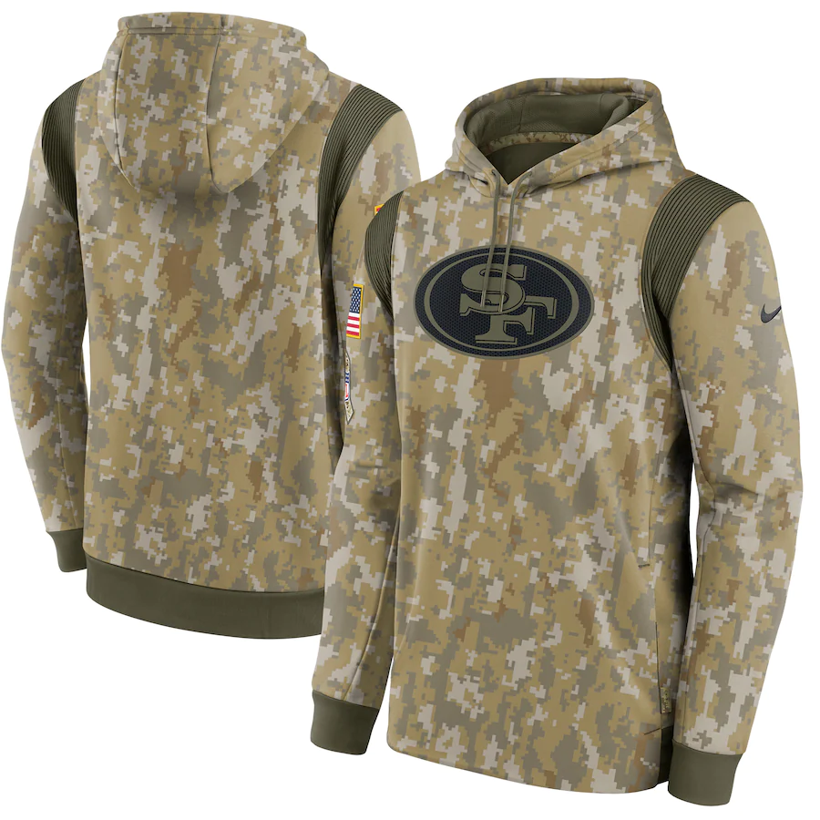 Fantastica Sudadera Hoodie San Francisco 49ers Salute to Service Camuflaje Talla S