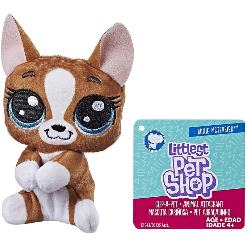 Littlest Pet Shop Mini Peluche Roxie Mcterrier con Clip 11 Cm