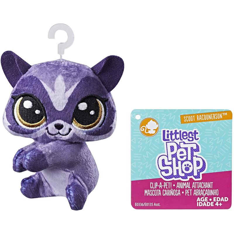 Littlest Pet Shop Mini Peluche Scoot Racooner Con Clip 11 Cm