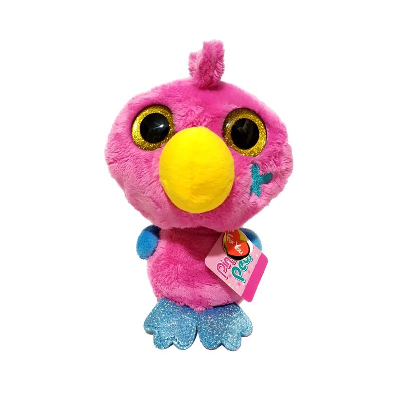 Famosa Peluche Pinypon Perico Rosa De 20 Cm