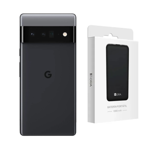 Google Pixel 6 Pro 128GB Negro Reacondicionado + Bateria Hora 10000mAh.