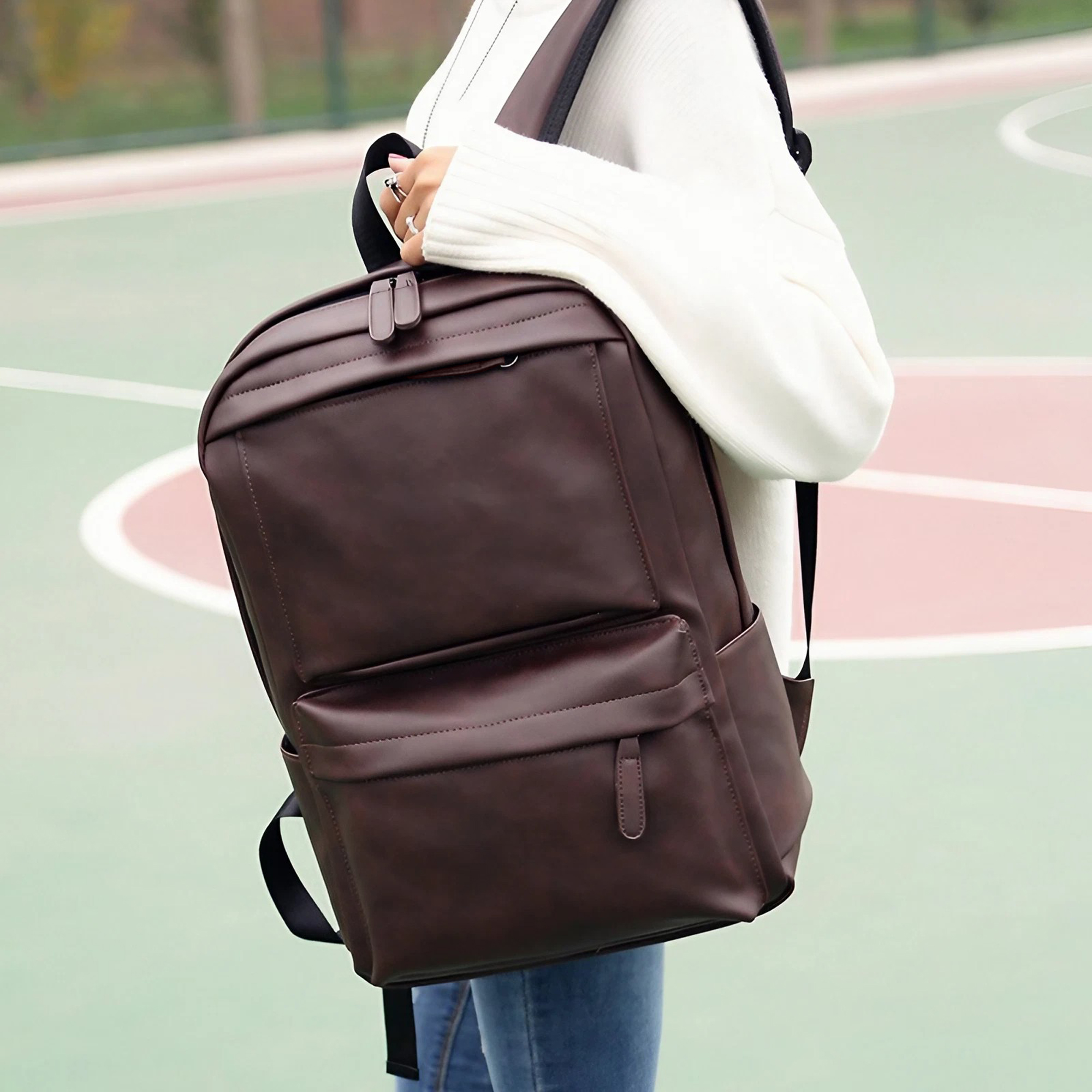 Mochila Maletín Híbrida Vegana 17 Para Laptop - Hb-22 | Cuotas Sin Interés