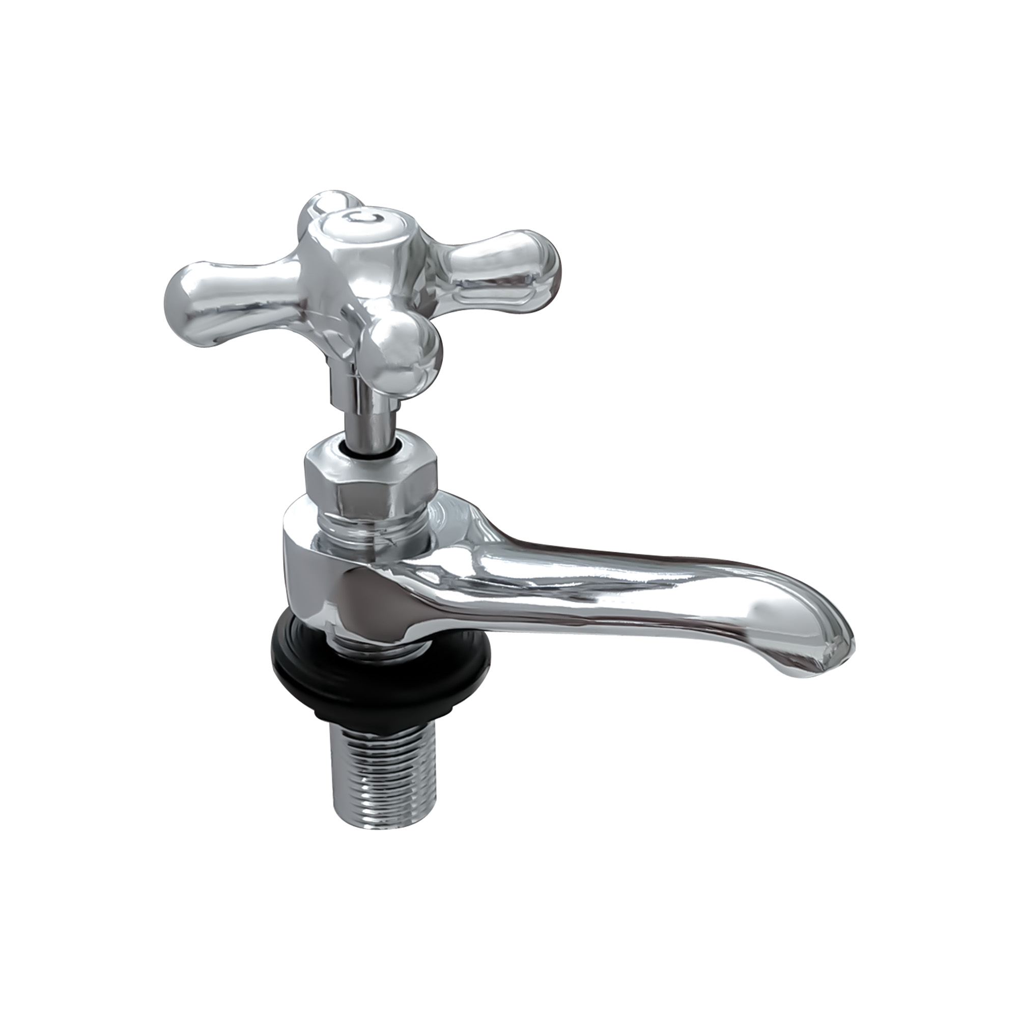  Llave para lavabo de ABS y Rosca de Zinc, Llave Cromada Monomando Para Lavamanos (Sin Mezcla de Agua Fría y Caliente).