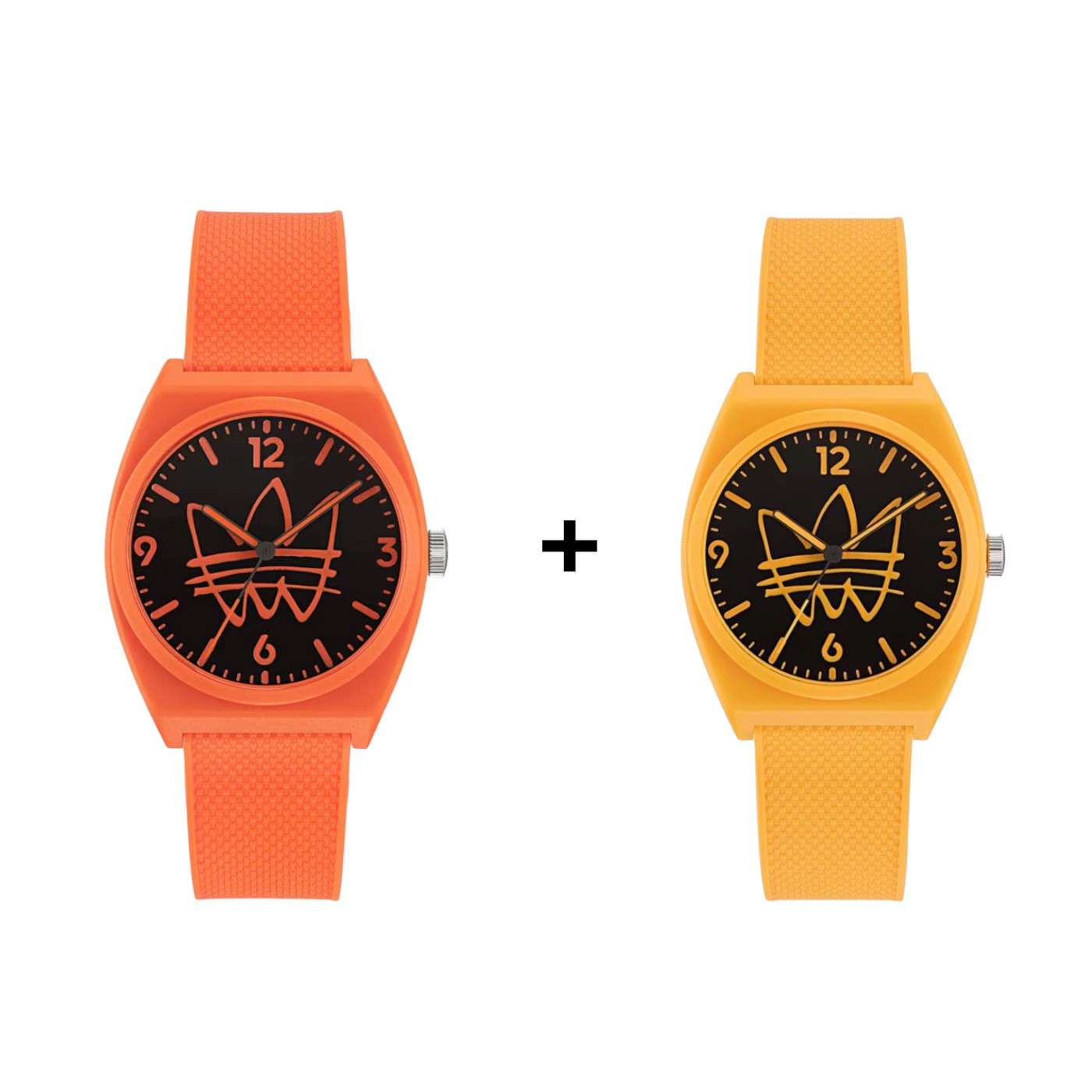 SET DE RELOJES ADIDAS CASUAL COLOR NARANJA Y AMARILLO  AOST225622I/AOST225642I.