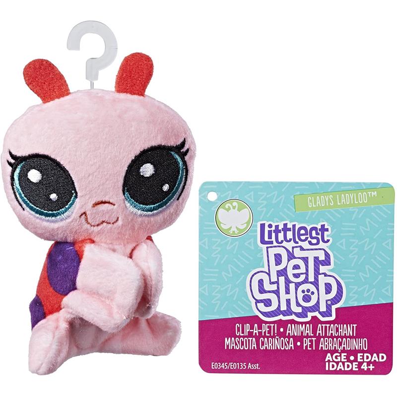 Littlest Pet Shop Mini Peluche Gladys Ladyloo Con Clip 11 Cm