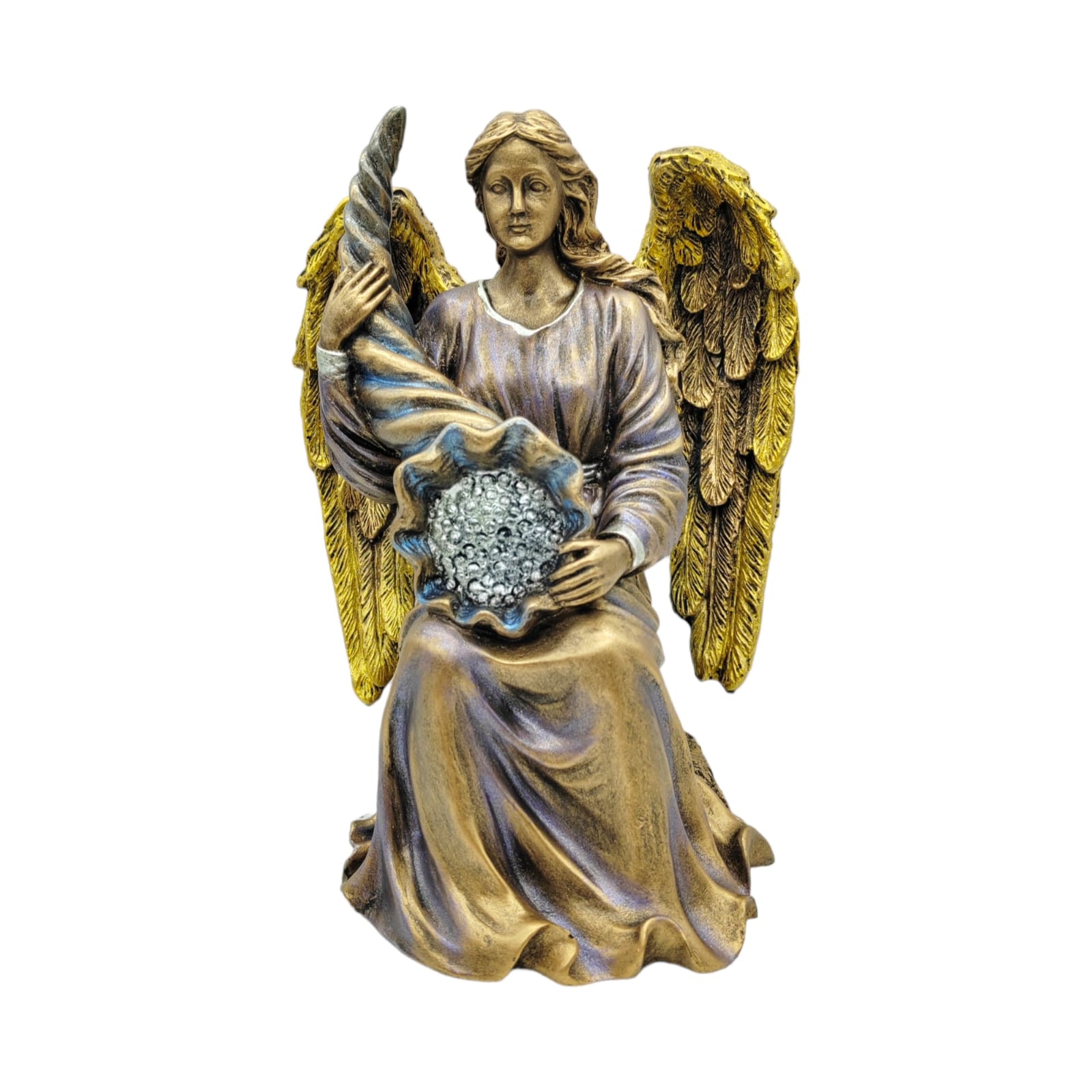 Angel De La Abundancia Sentado 24cm