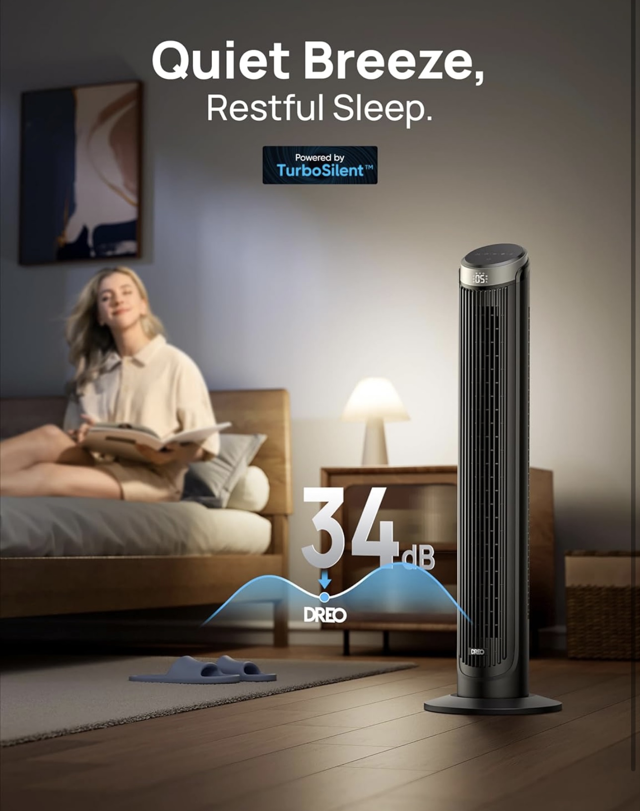 Ventilador Dreo Torre Fan Smart Fan Wifi Alexa/ Google