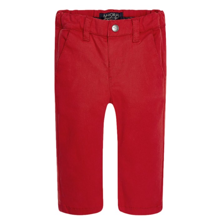 Pantalón Largo Chino Mayoral En Sarga Para Bebé Niño 52166