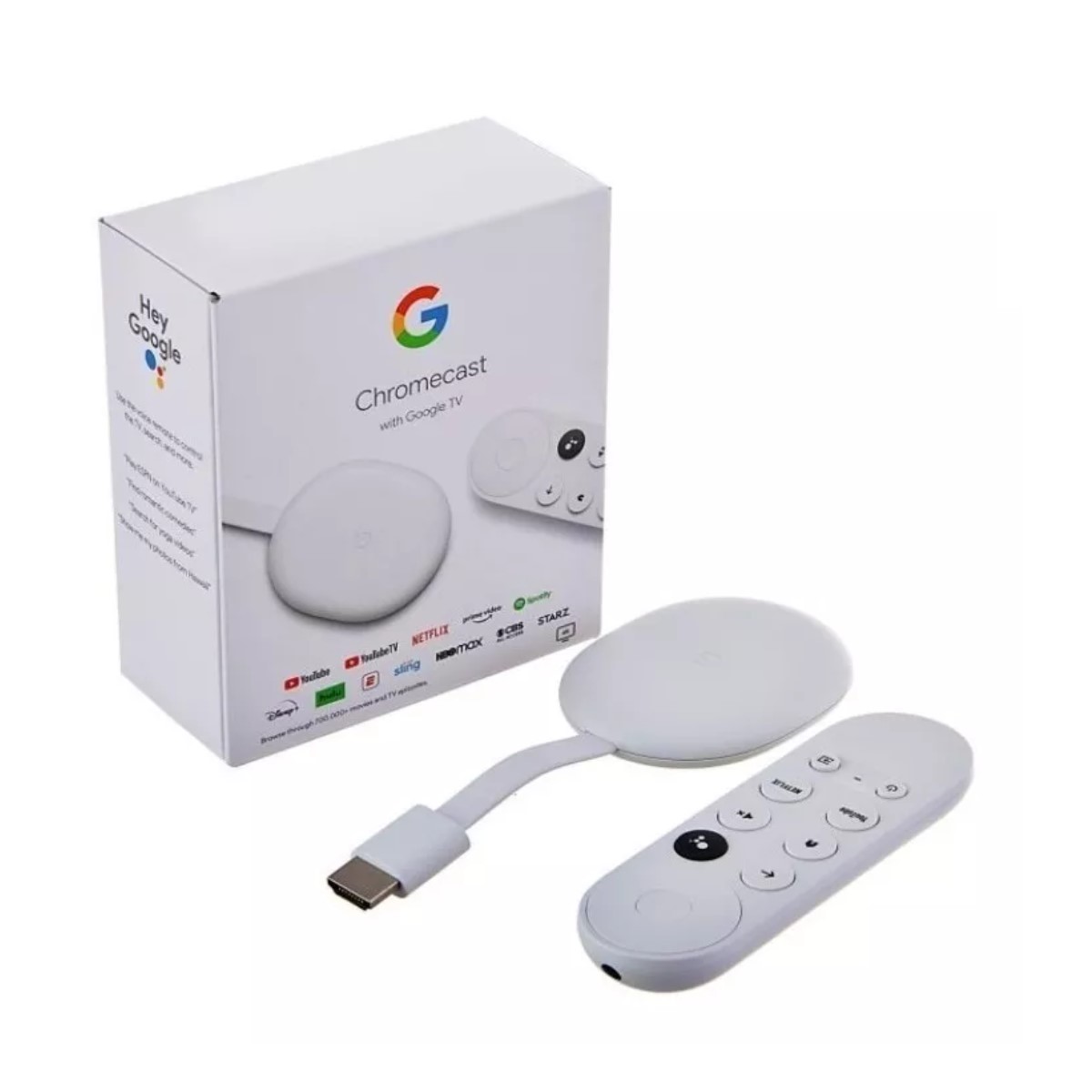 Google Chromecast Con Google TV GA01919-US 4.ª gen de voz 4K 8GB snow con 2GB de memoria RAM.