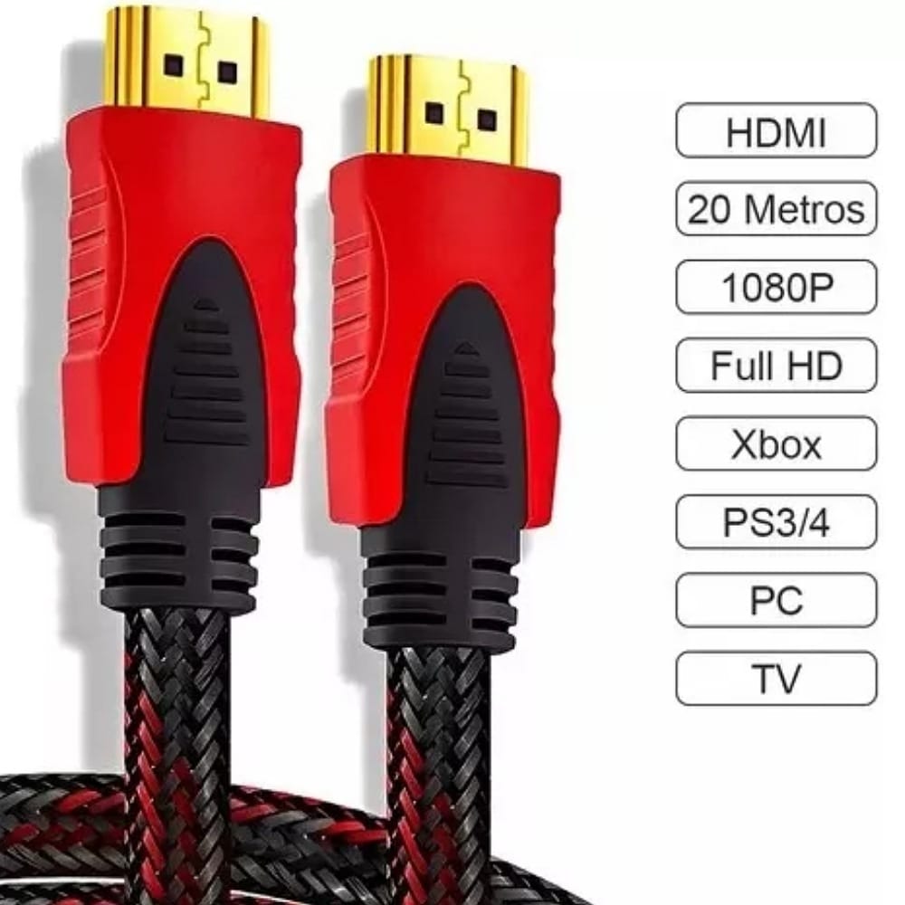 Cable Hdmi 20m Full Hd 1080p Ps3 Xbox X Laptop Pc Tv