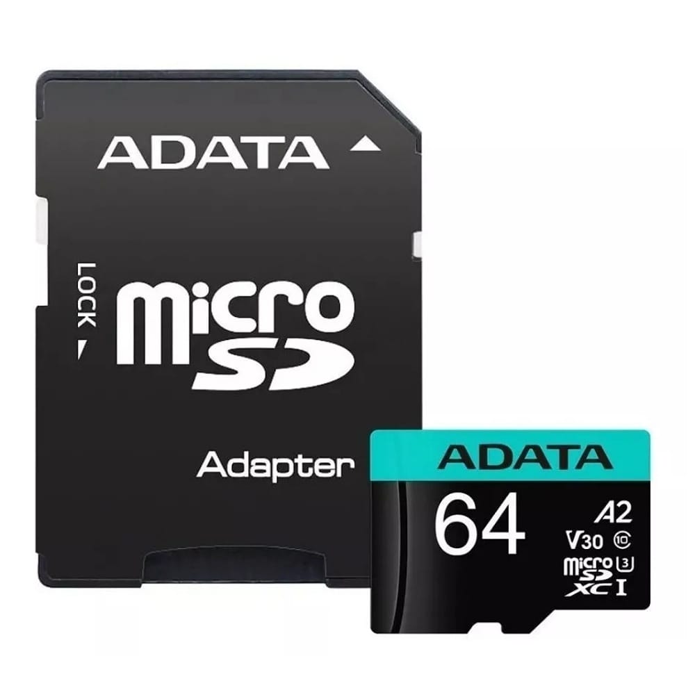 Memoria Micro Sdxc 64gb Adata Clase 10 Video 4k V30 A2