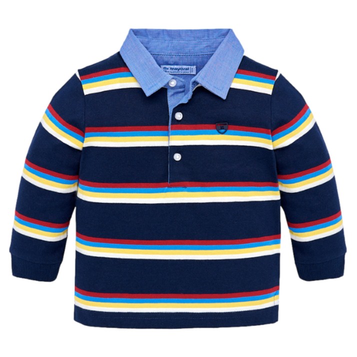 Camisa Polo A Rayas Colores Mayoral Para Bebé Niño 211279