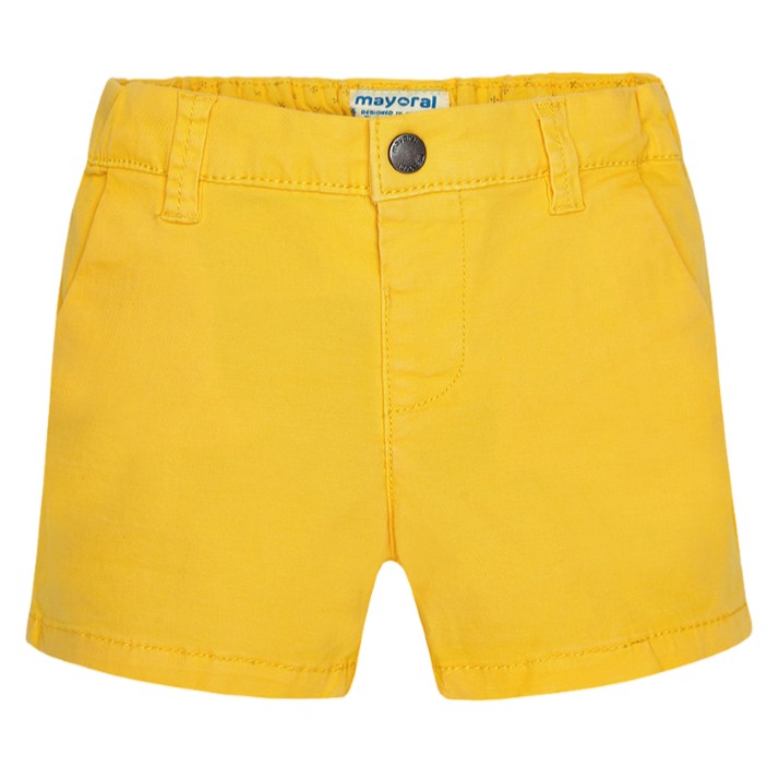 Pantalón Corto Chino Color Amarillo Mayoral Bebé Niño 20784.