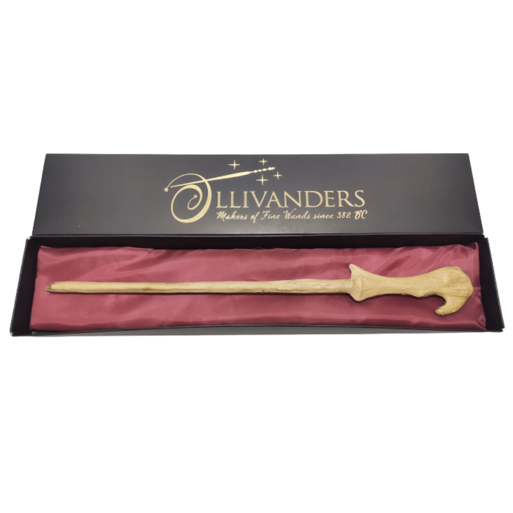 Varita Luminosa De Voldemort De 37 Cm Con Carga USB – Incluye Caja, Tarjeta De Hechizo, Billete De La Estación Y Collar – Réplica Perfecta Para Cosplay
