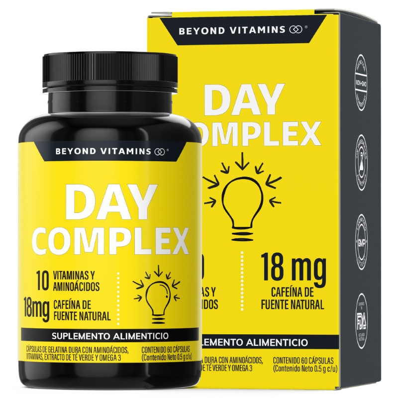 Day Complex con Vitaminas, Minerales y Aminoácidos Suplemento Alimenticio - 60 Cápsulas