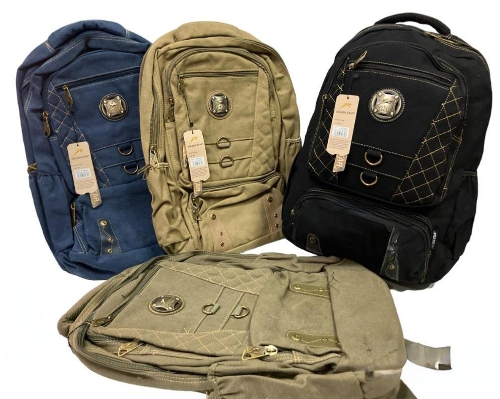 Mochila de Lona gruesa Vintage Golden Star