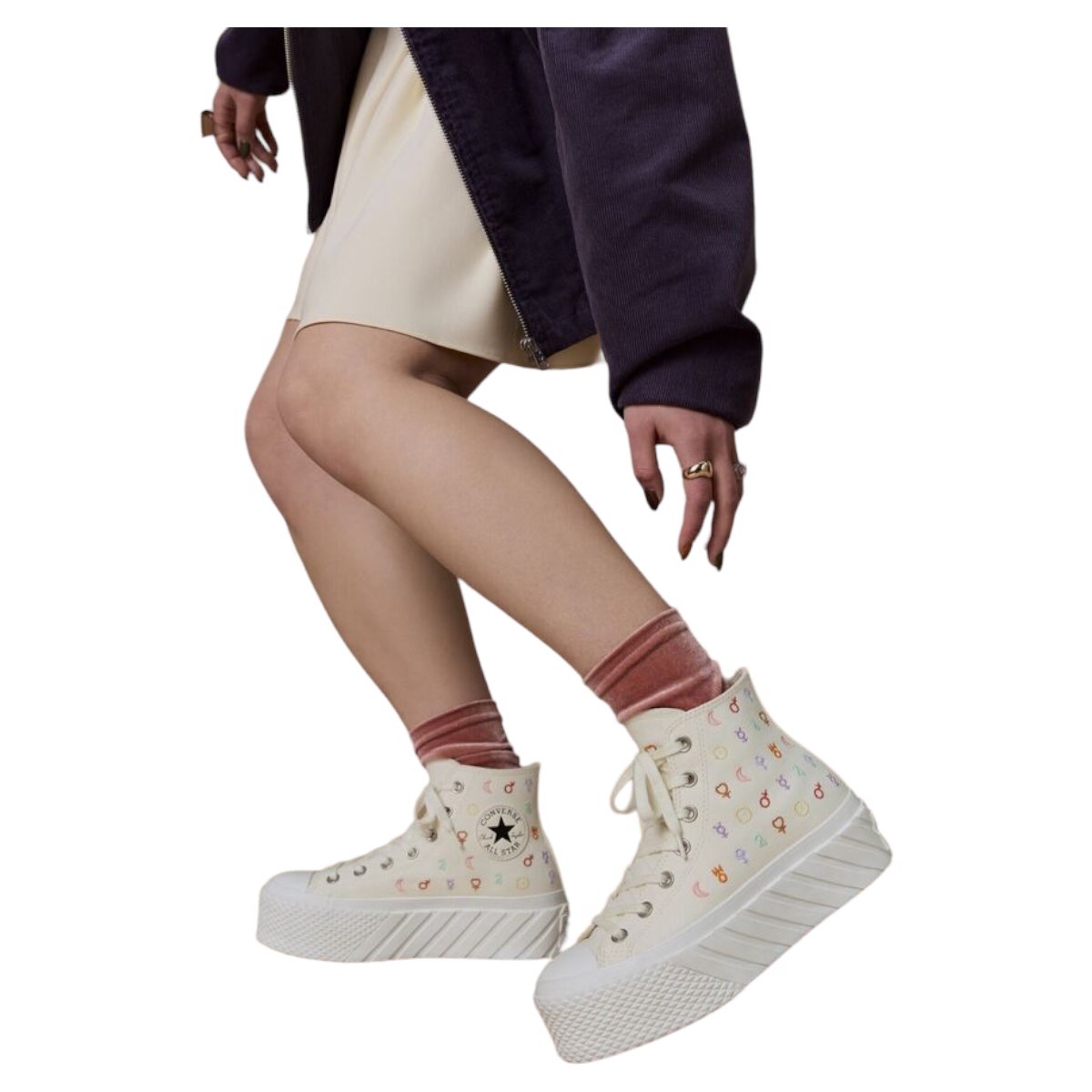 Tenis Converse Chuck Taylor As 2X Platform High Mystic Symbols