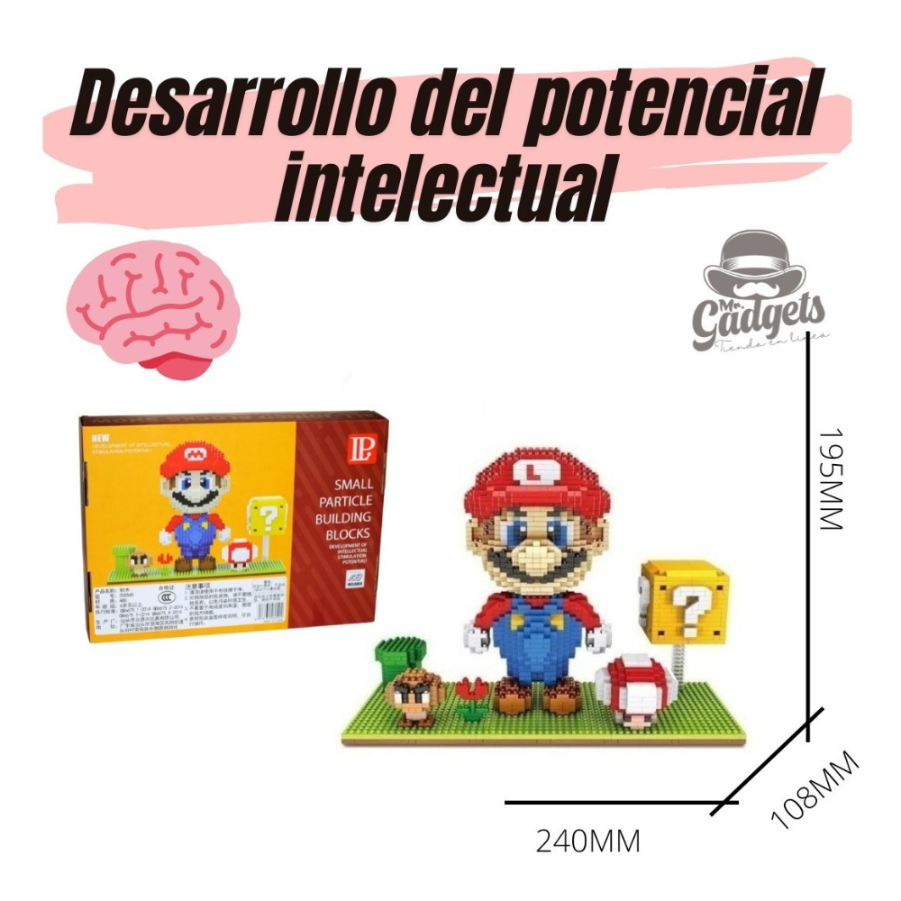 Bloques De Construcción Mario 3D, Rompecabezas, Mini Blocks