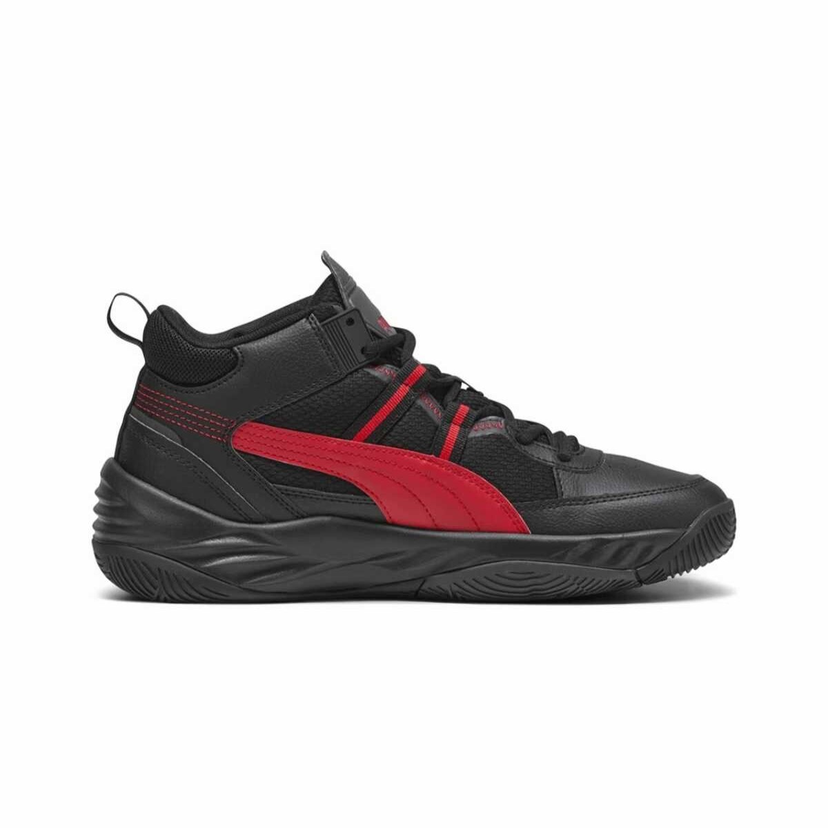 Tenis Bota Puma Rebound Next Negro Rojo de Caballero