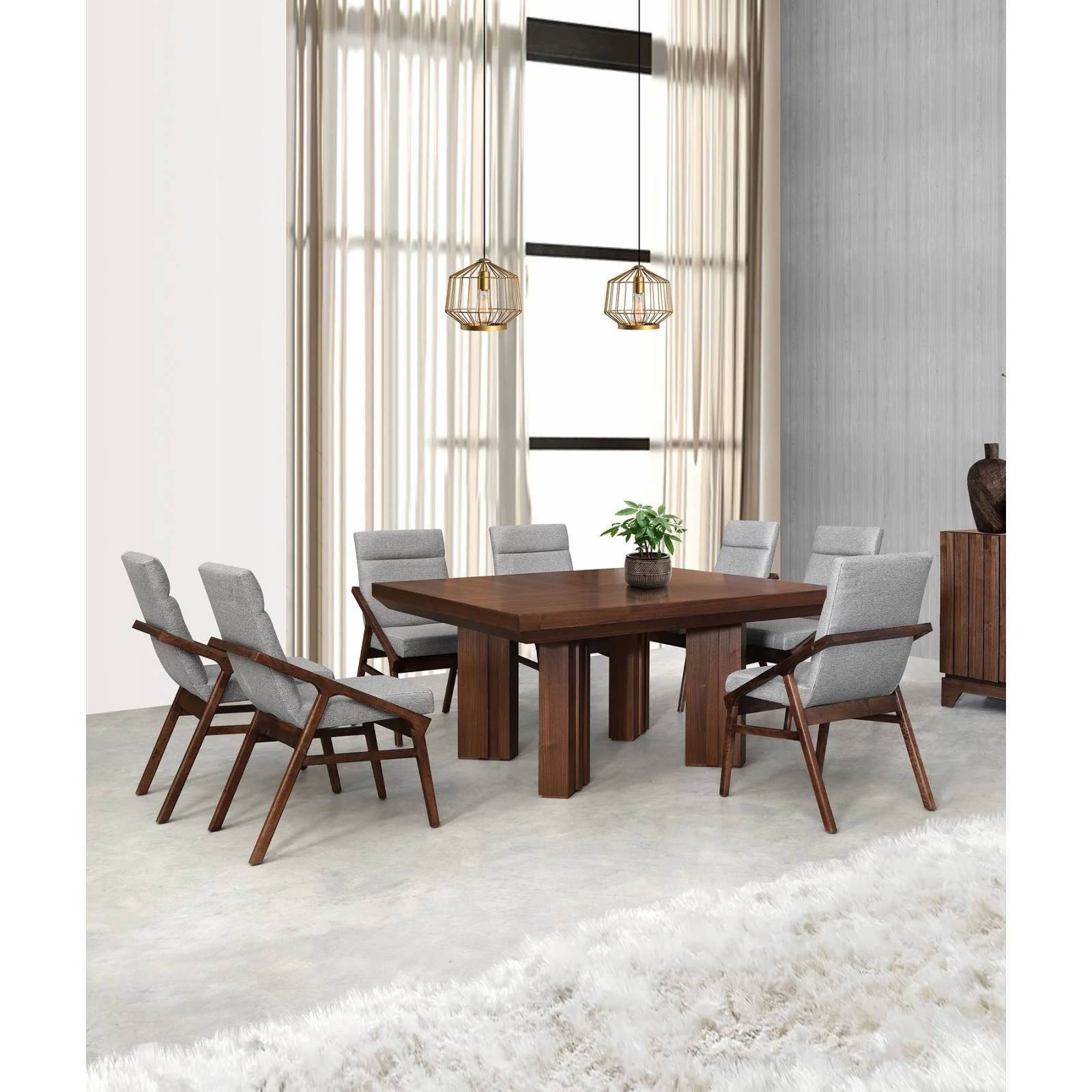 Comedor 8 Sillas Nucer Nogal - Kessa