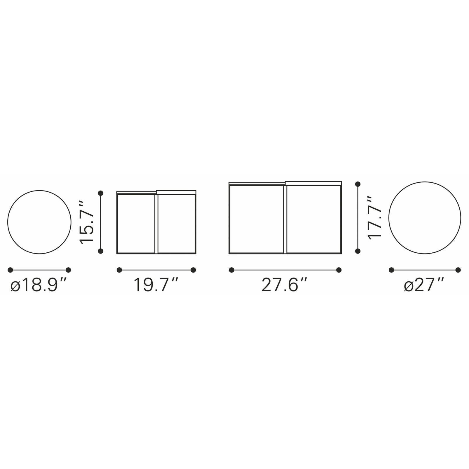 Mesa de Centro Brioche Blanco - Kessa