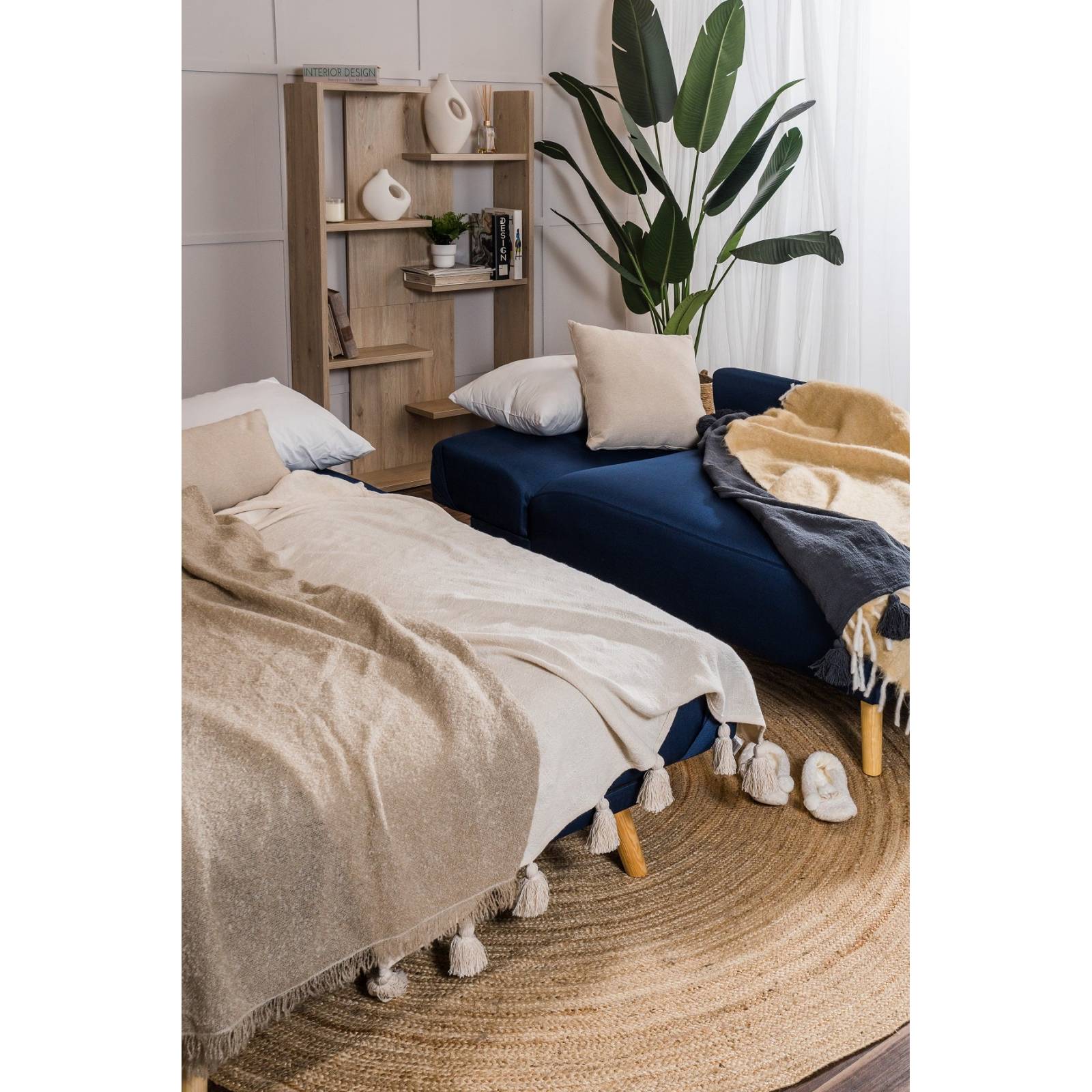 Sofa Cama Ariel Azul - Kessa