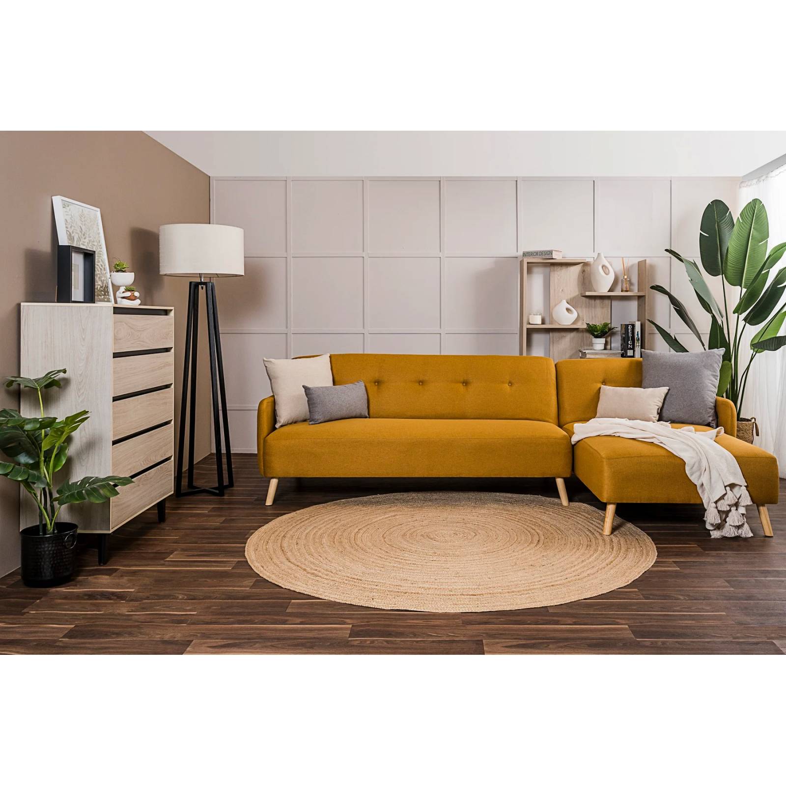 Sofa Cama Ariel Mostaza - Kessa