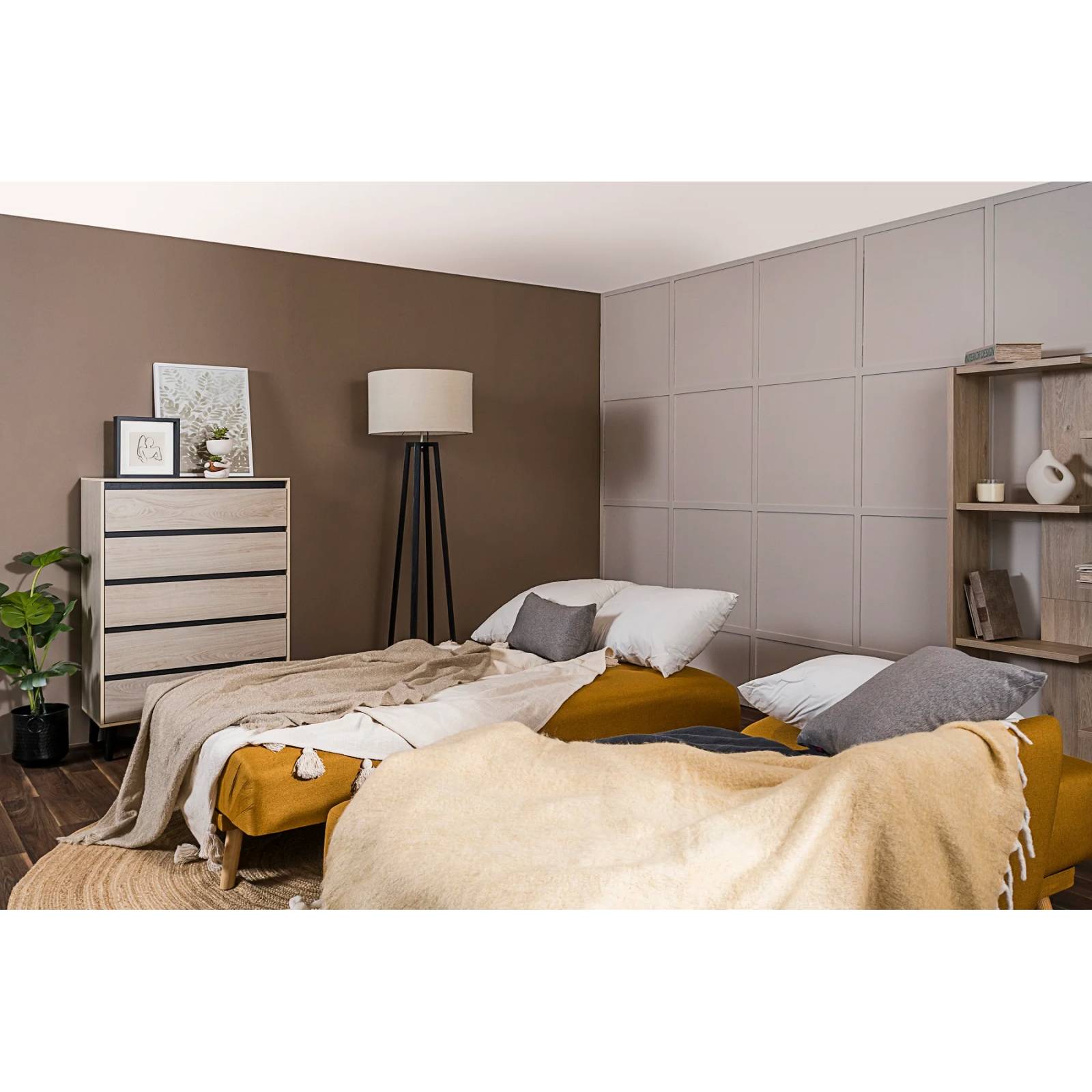 Sofa Cama Ariel Mostaza - Kessa