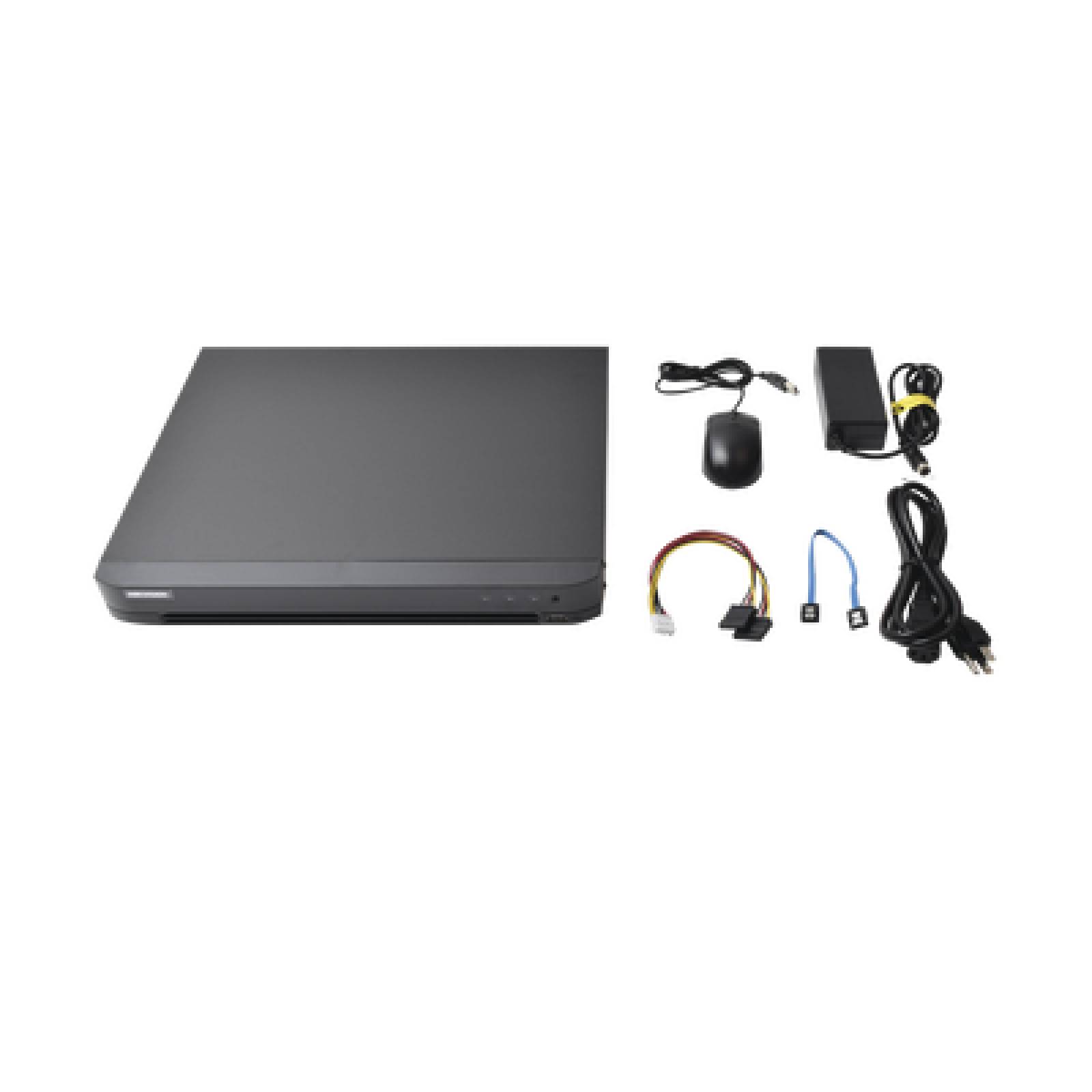 DVR 5 MEGAPIXELES marca HIKVISION/ 4 Canales TURBOHD + 2 Canales IP / 1 Bahía de Disco Duro / 4 Canales de Audio / 4 Entradas de alarma / Vídeoanálisis/Sin disco duro HIKVISION