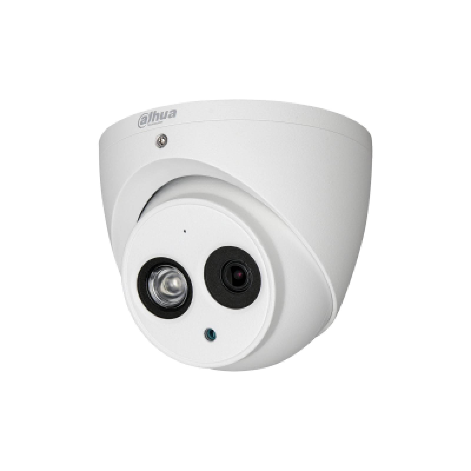 CAMARA DE SEGURIDAD DOMO HDCVI 2 MEGAPIXELES 1080P/ TVI/ AHD/ CVBS/ AUDIO INTEGRADO/ LENTE 3.6MM/ VISION 90 GRADOS/ SMART IR 50 MTS/ IP67 DAHUA
