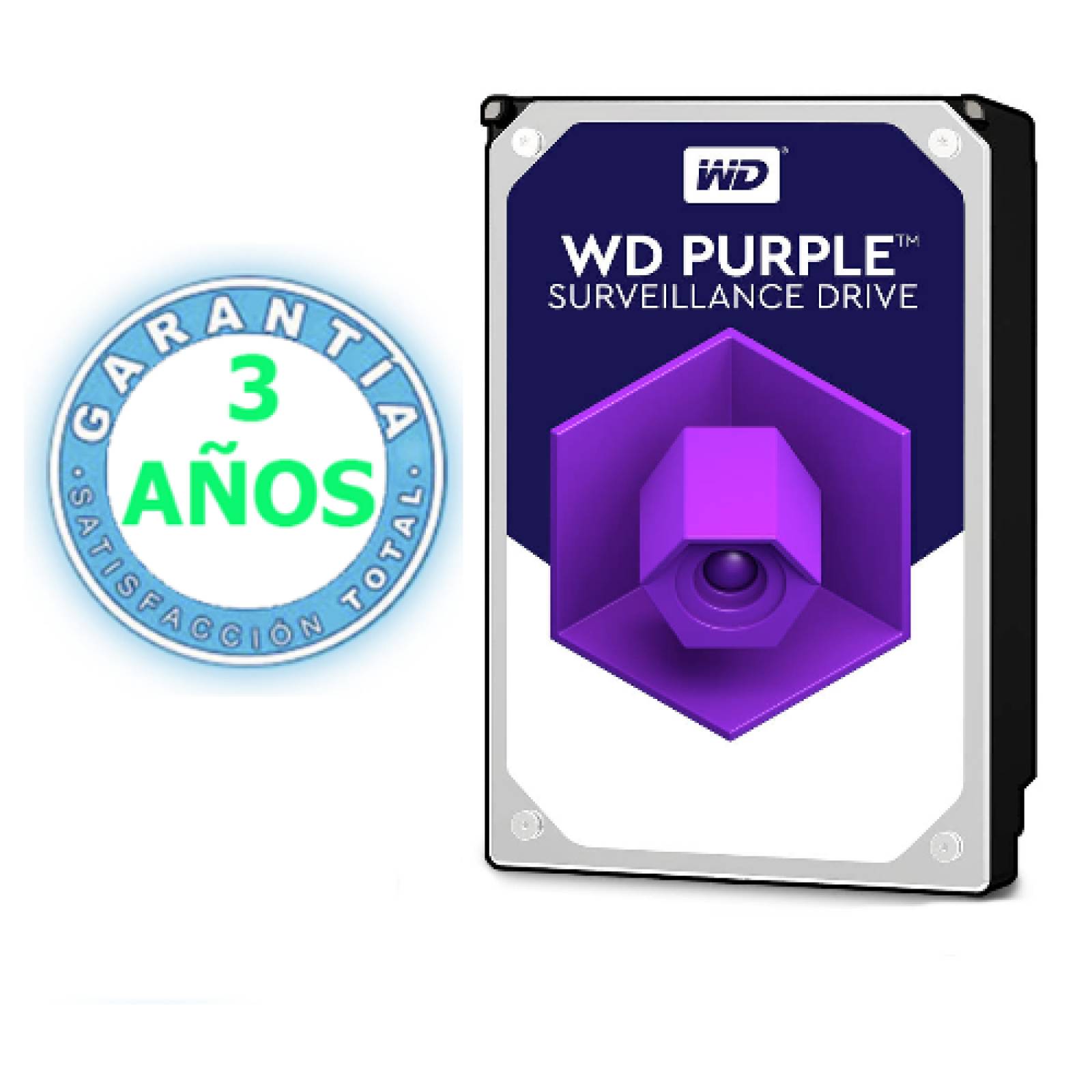 WESTERN WD10PURZ- DISCO DURO 1 TB/ SERIE PURPLE/ SATA 6 GBS/ RECOMENDADO PARA VIDEOVIGILANCIA/ TAMANO DE 3.5