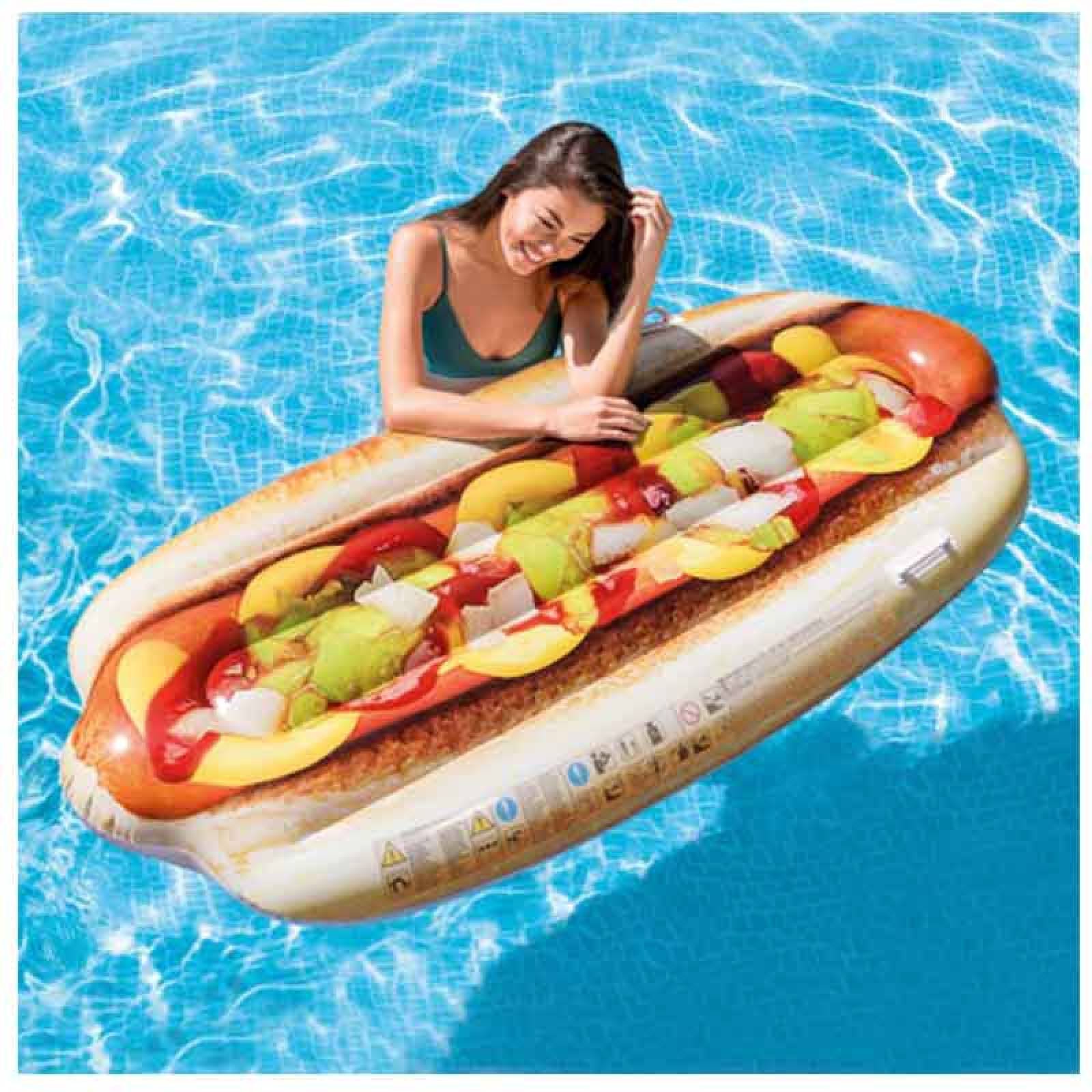 Flotador Colchon Inflable en Forma de Hotdog Adulto Intex