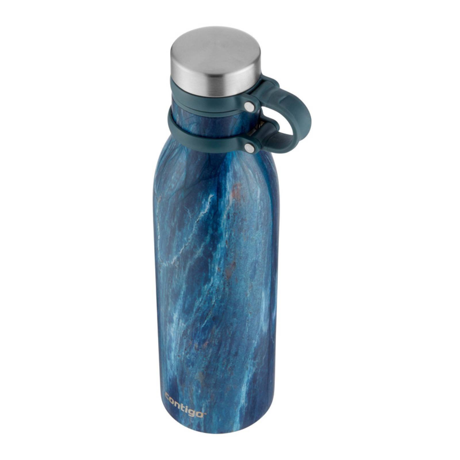 Botella Agua 20 Oz Acero Inox Counture Cubierta Azul Contigo