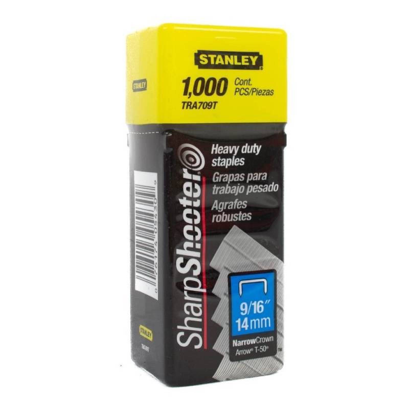 Kit de Grapas Uso Rudo 9/16 in 1000 Pzs TRA209T Stanley