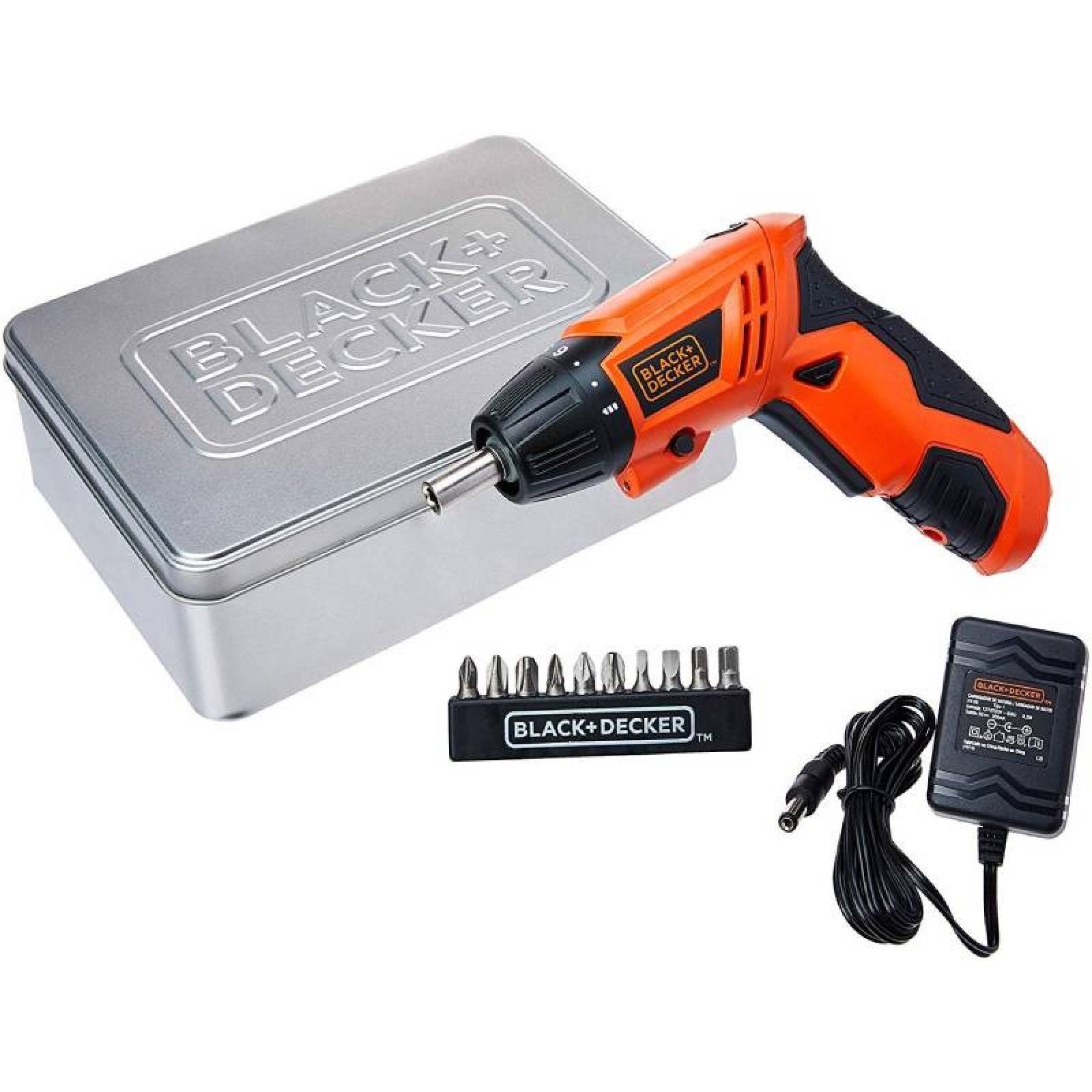 Atornillador Inalambrico 4.8v Caja Metalica Black And Decker 