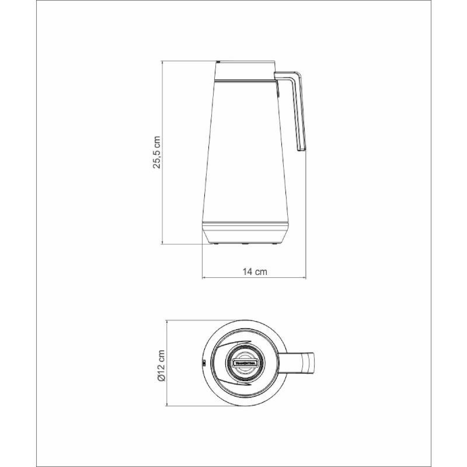 Jarra Termica Para Cafe 750 Ml Tapa Estilo Corcho Tramontina