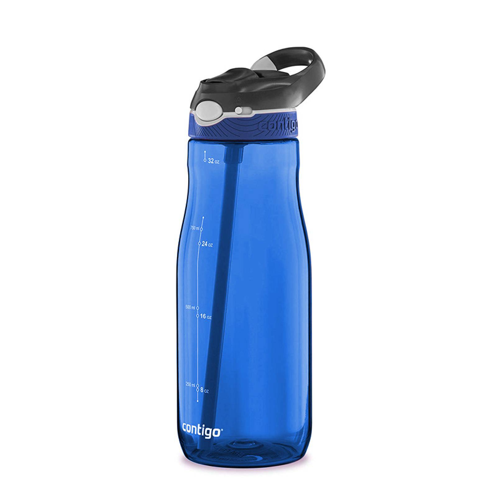Botella Agua Plastica Asa De Clip Con Boquilla 946ml Contigo 1 Azul