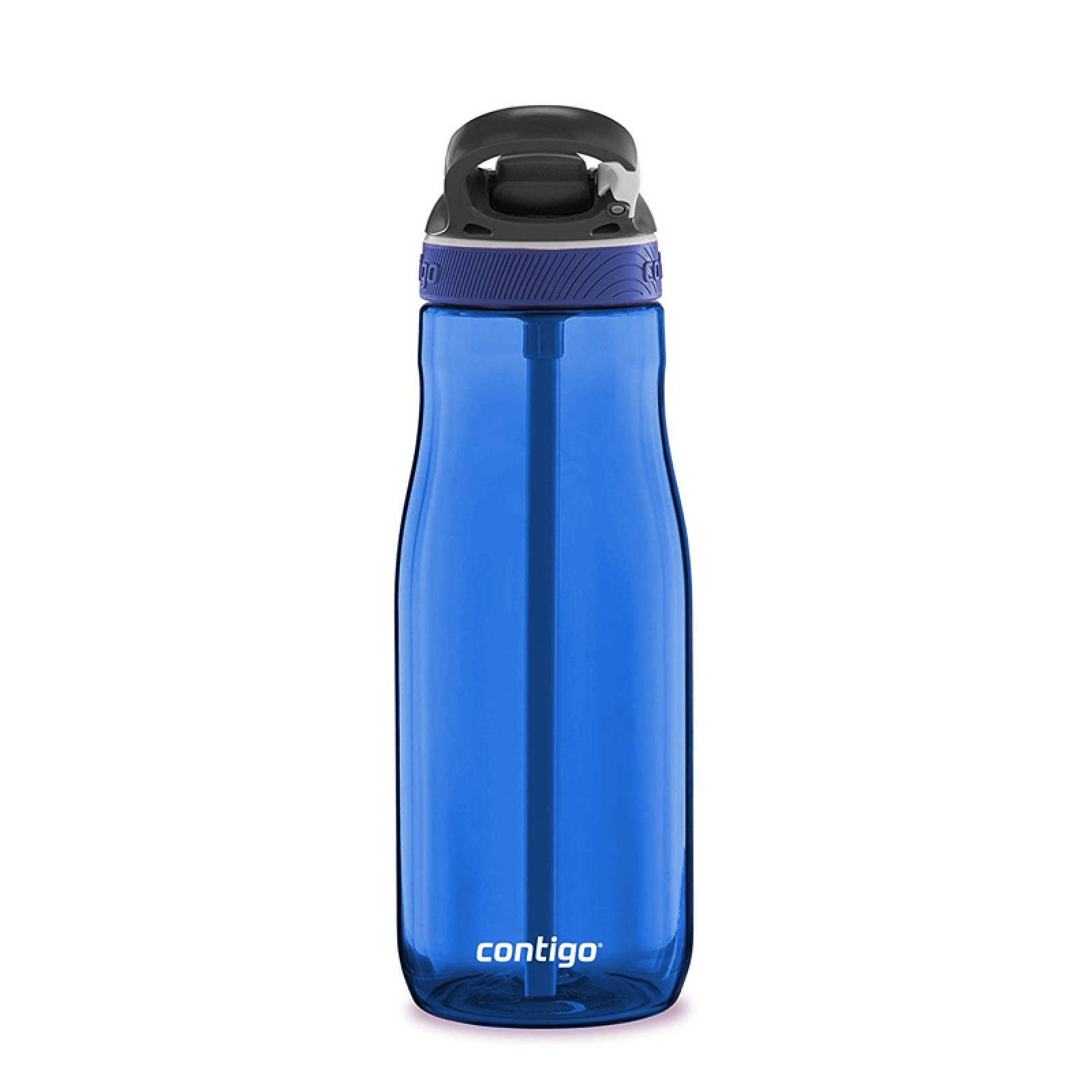 Botella Agua Plastica Asa De Clip Con Boquilla 946ml Contigo 1 Azul