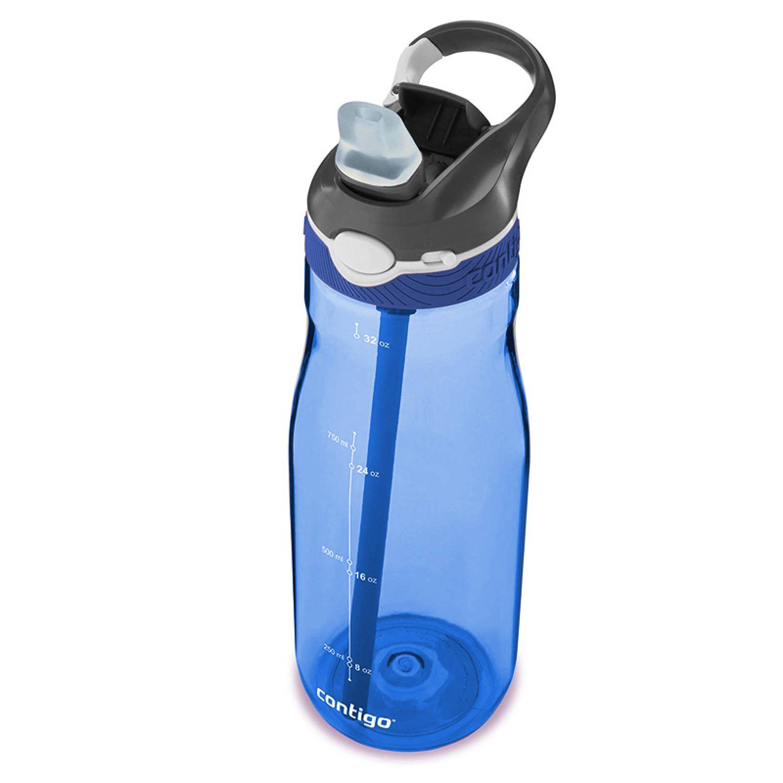 Botella Agua Plastica Asa De Clip Con Boquilla 946ml Contigo 1 Azul