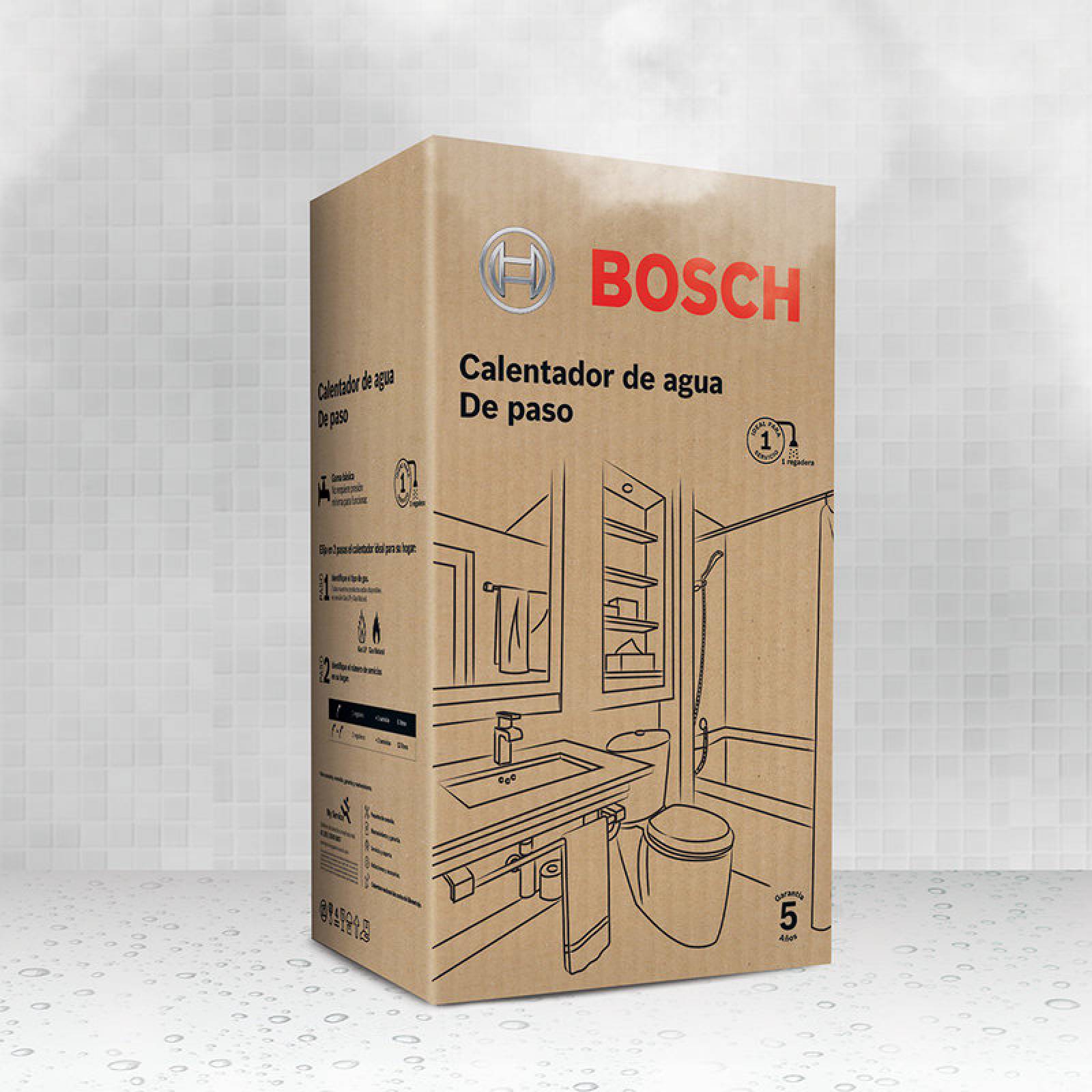 Calentador De Paso Para 1 Servicio Fast 5 Gas Lp Bosch