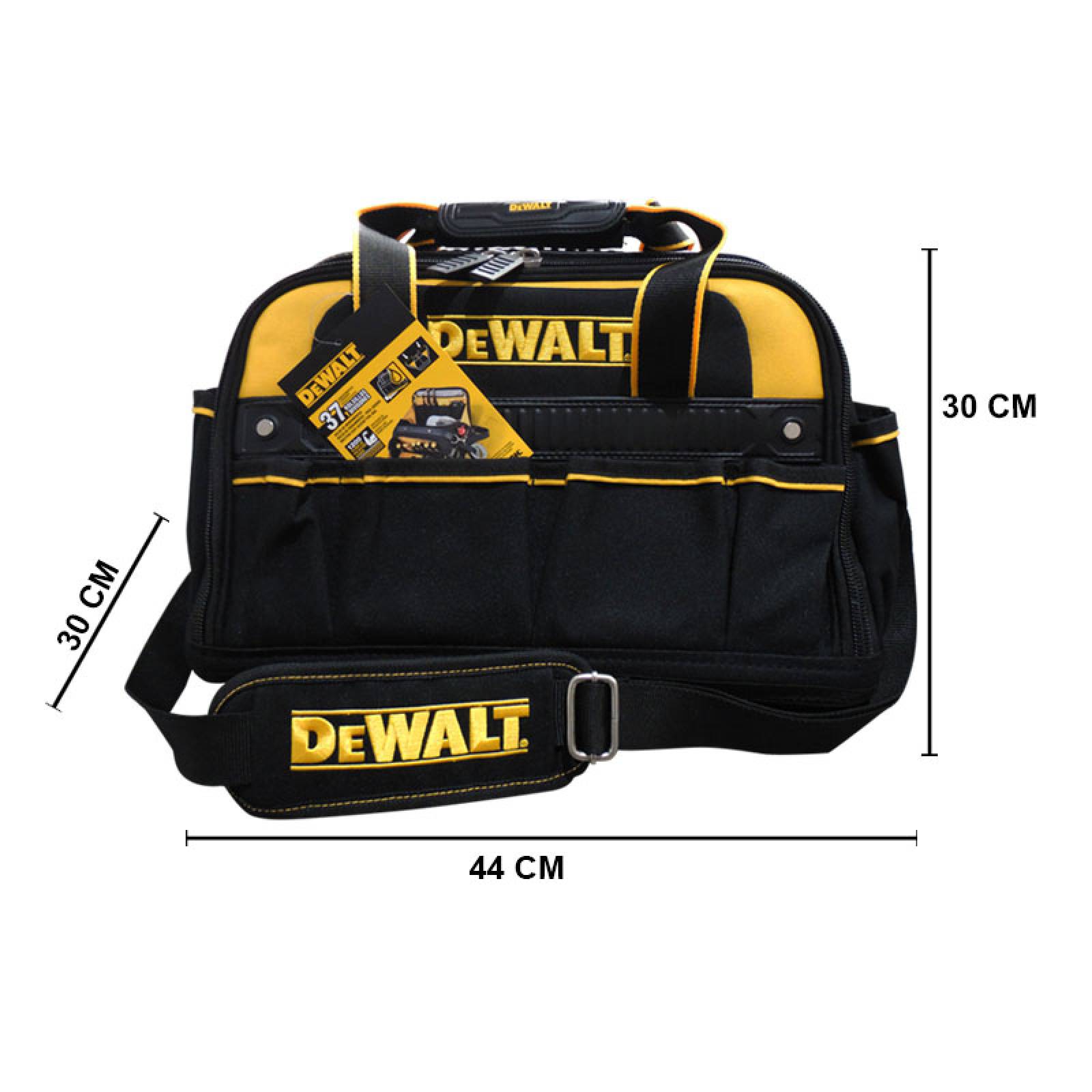 Bolsa Mochila Porta Herramientas Con Correa Ajustable Dewalt 
