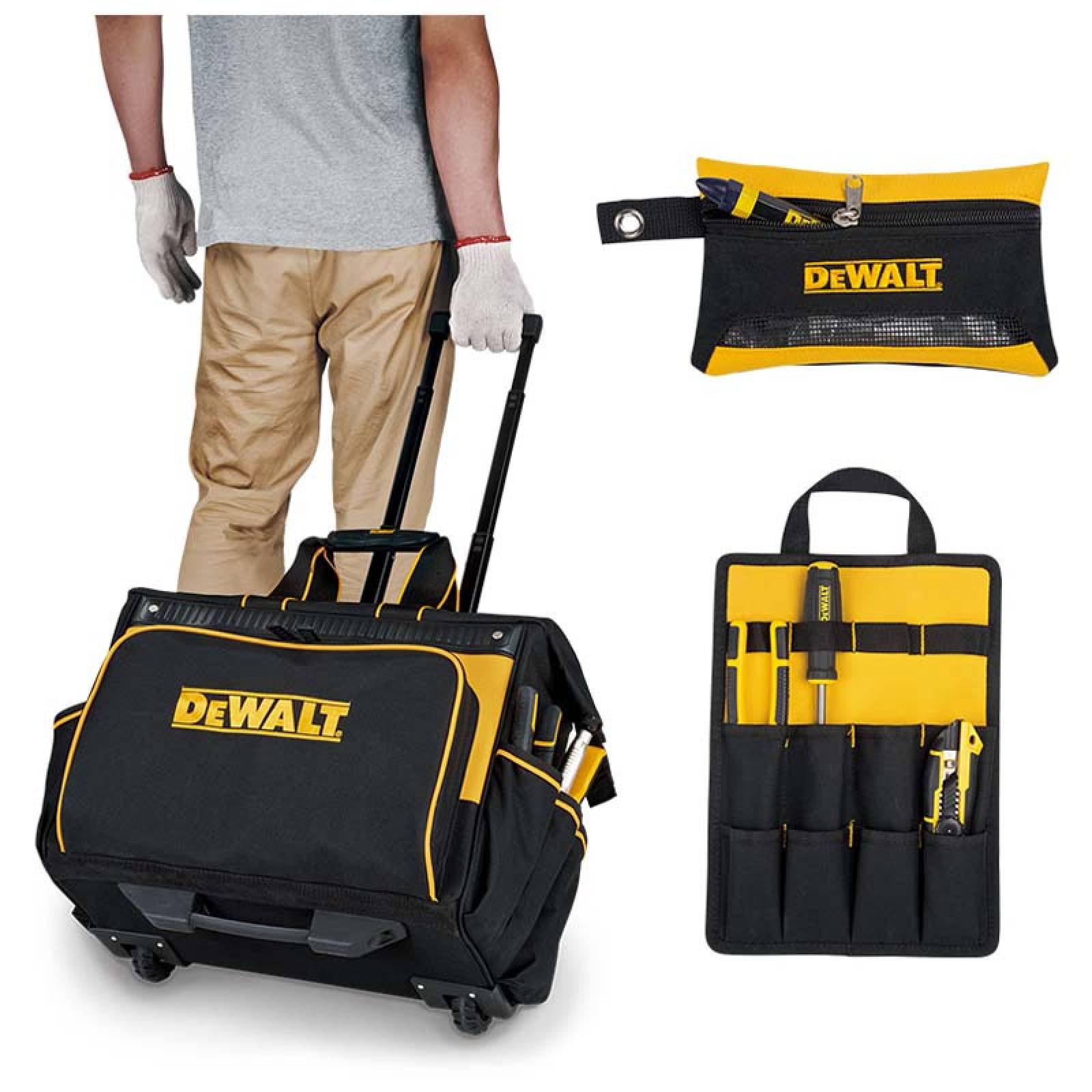 Bolsa Mochila Porta Herramientas Con Ruedas Multitak Dewalt 