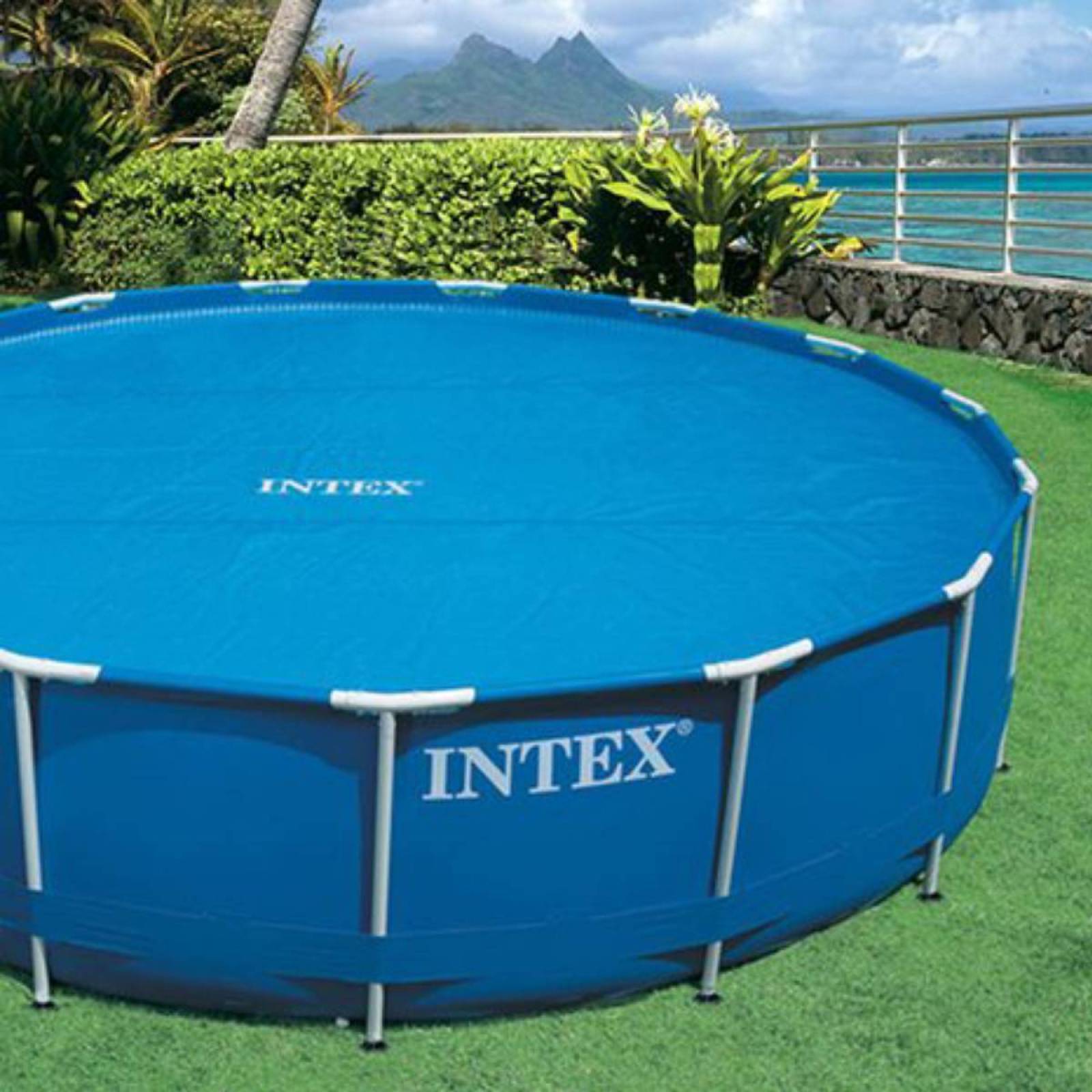 Cubierta Para Albercas Easy Set Y Estructural 244 Cm Intex 