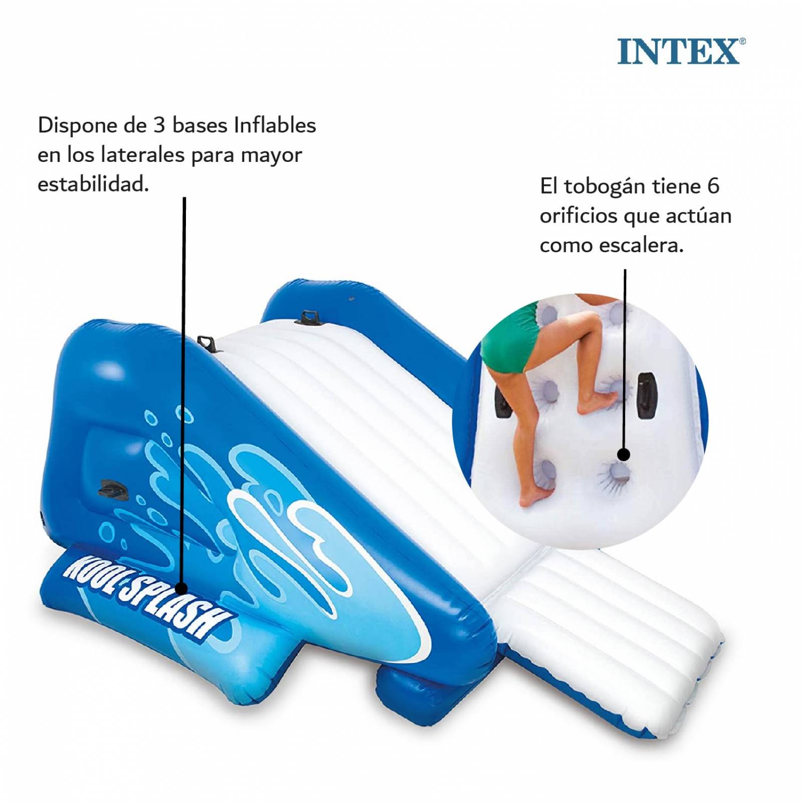 Resbaladilla Inflable Tobogan Con Chorro Para Albercas Intex