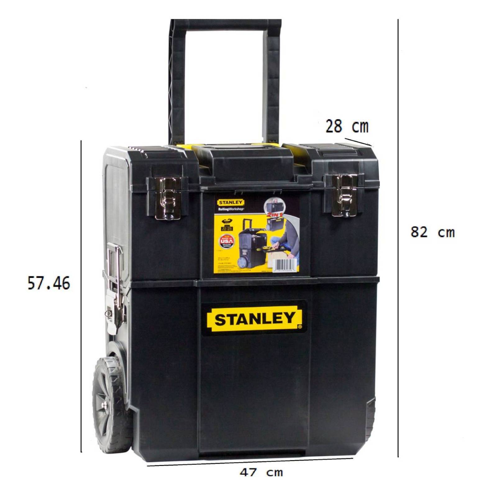 Caja Porta Herramientas Ruedas 2 En 1 Stst18612w Stanley 