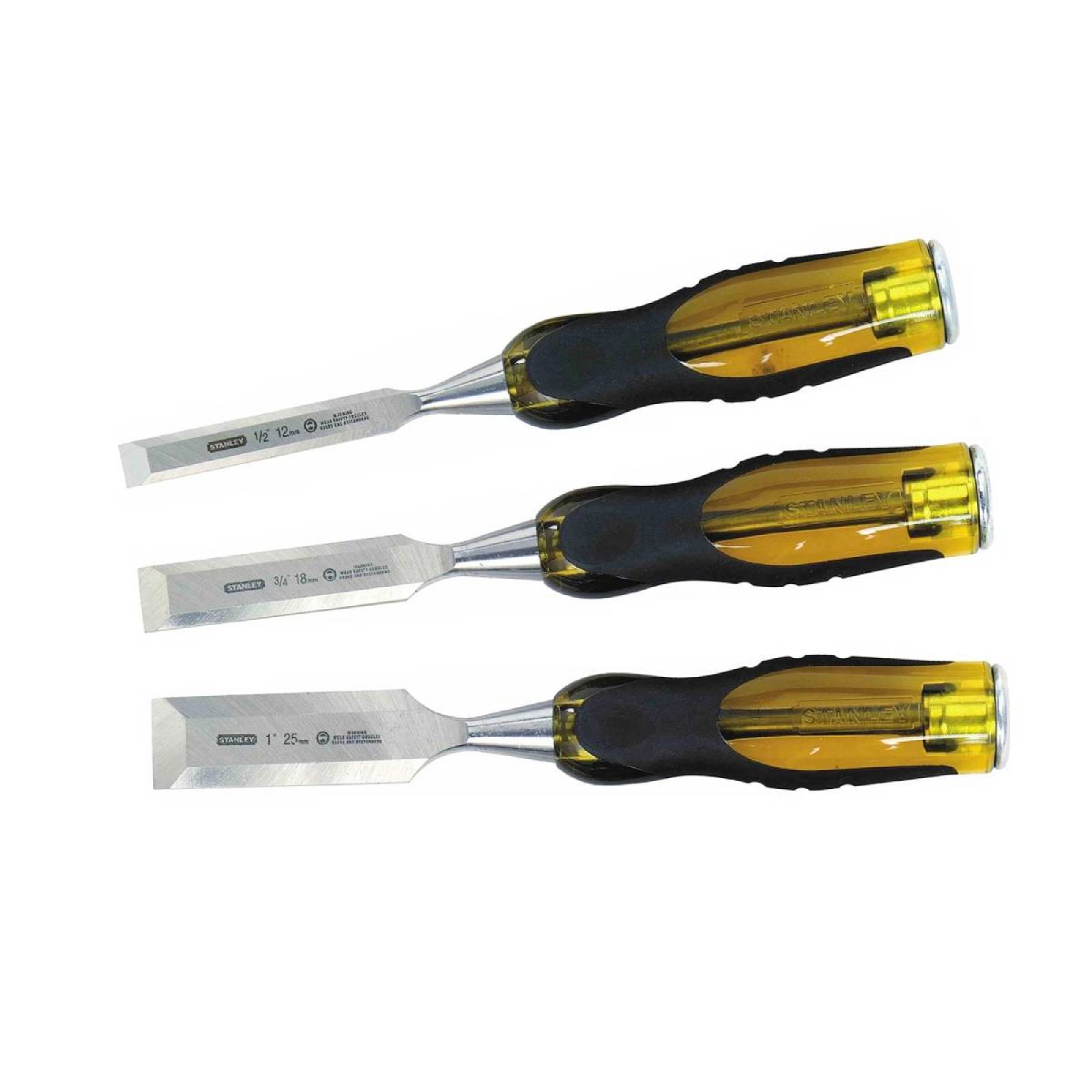 Juego 3 Formones Ingleses Bimaterial De Acero Fatmax Stanley 