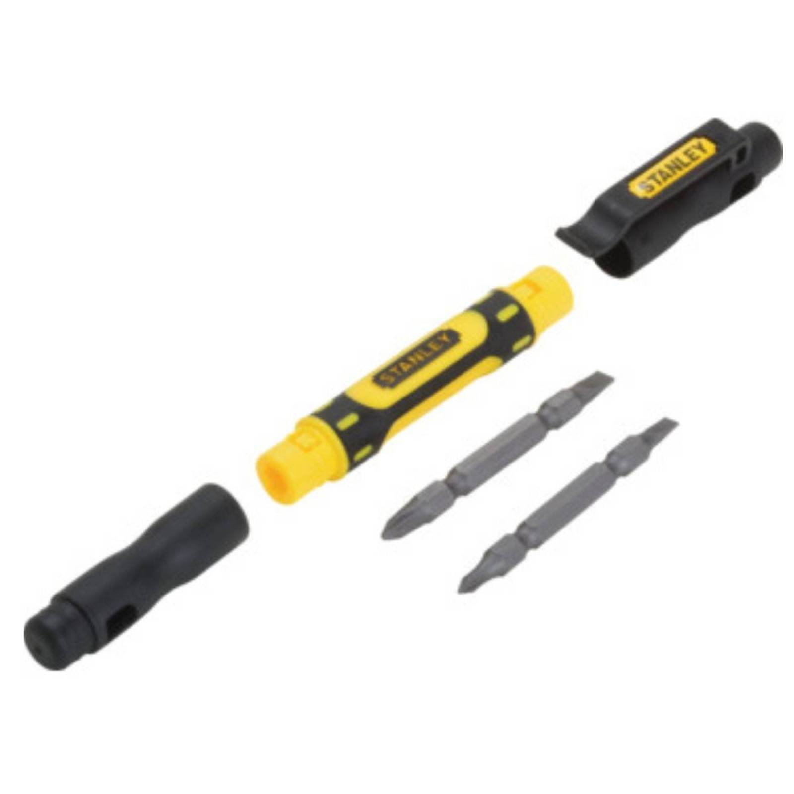 Desarmador Destornillador Bolsillo Pluma Clip 4 en 1 Stanley